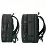 Sac à dos cabine avion noir 55x35x25 avec compartiments et sangles ajustables
