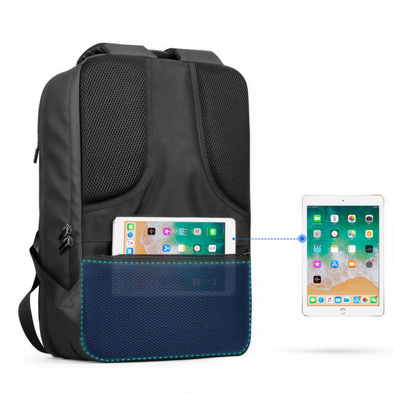 Sac à dos cabine PC 15 pouces MR96 avec poche arrière secrète pour tablette et poche en mesh
