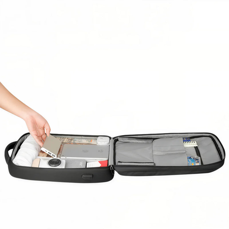 Sac à dos cabine PC 15 pouces MR96 avec organisateur noir et compartiments pour appareils électroniques et affaires personnelles