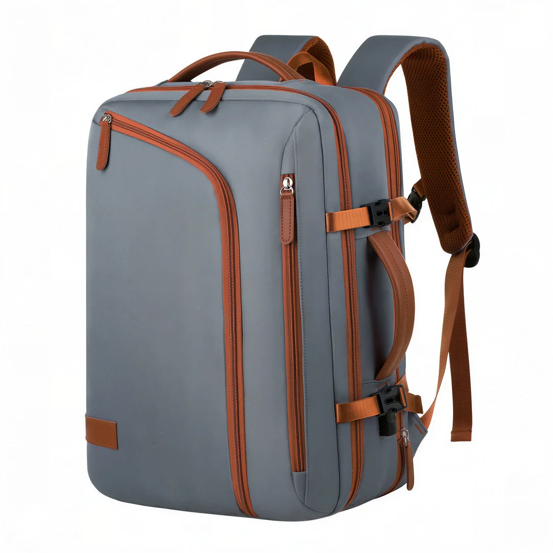 Sac à dos cabine Skyliner gris avec accents marron et sangles robustes