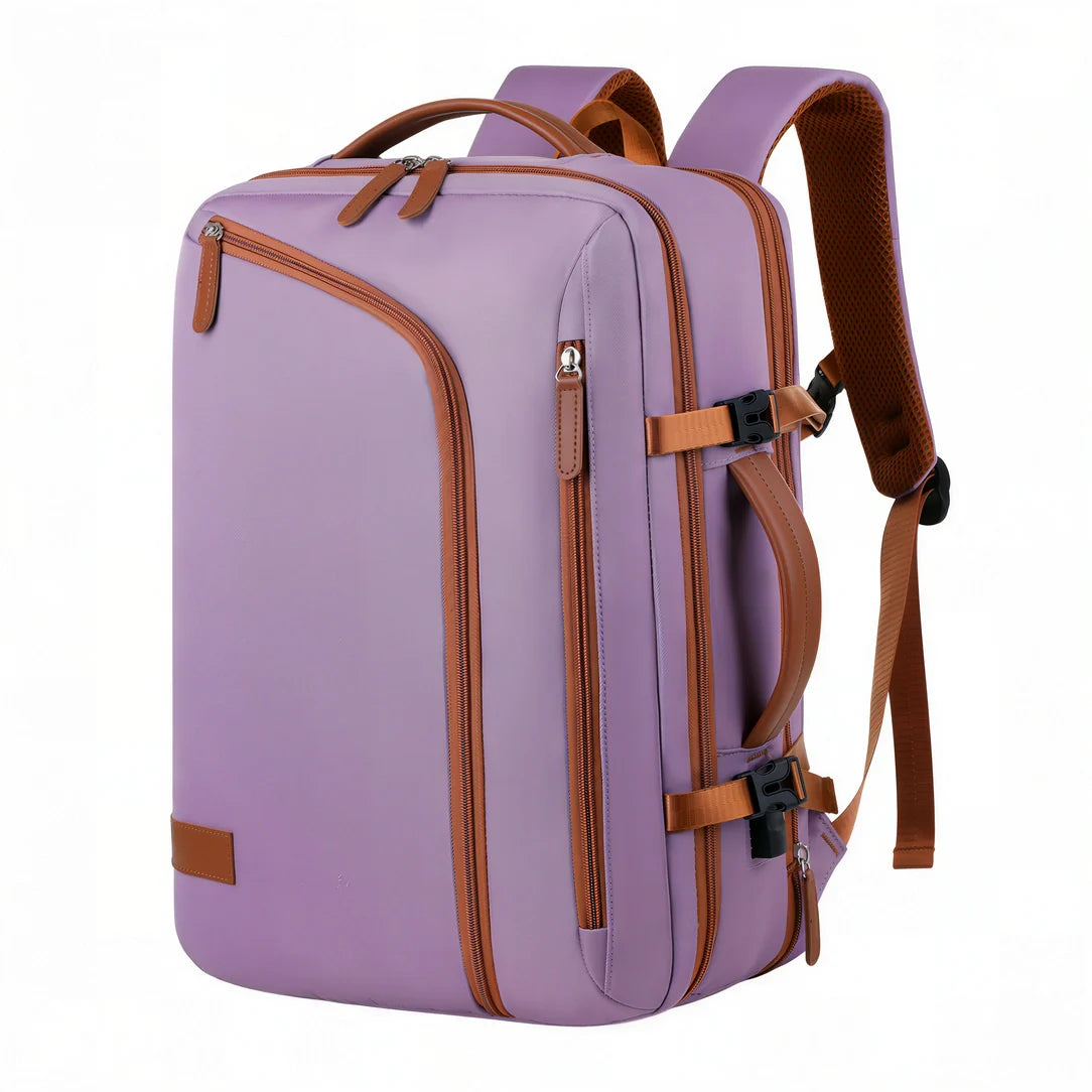 Sac à dos cabine Skyliner lavande avec accents marron