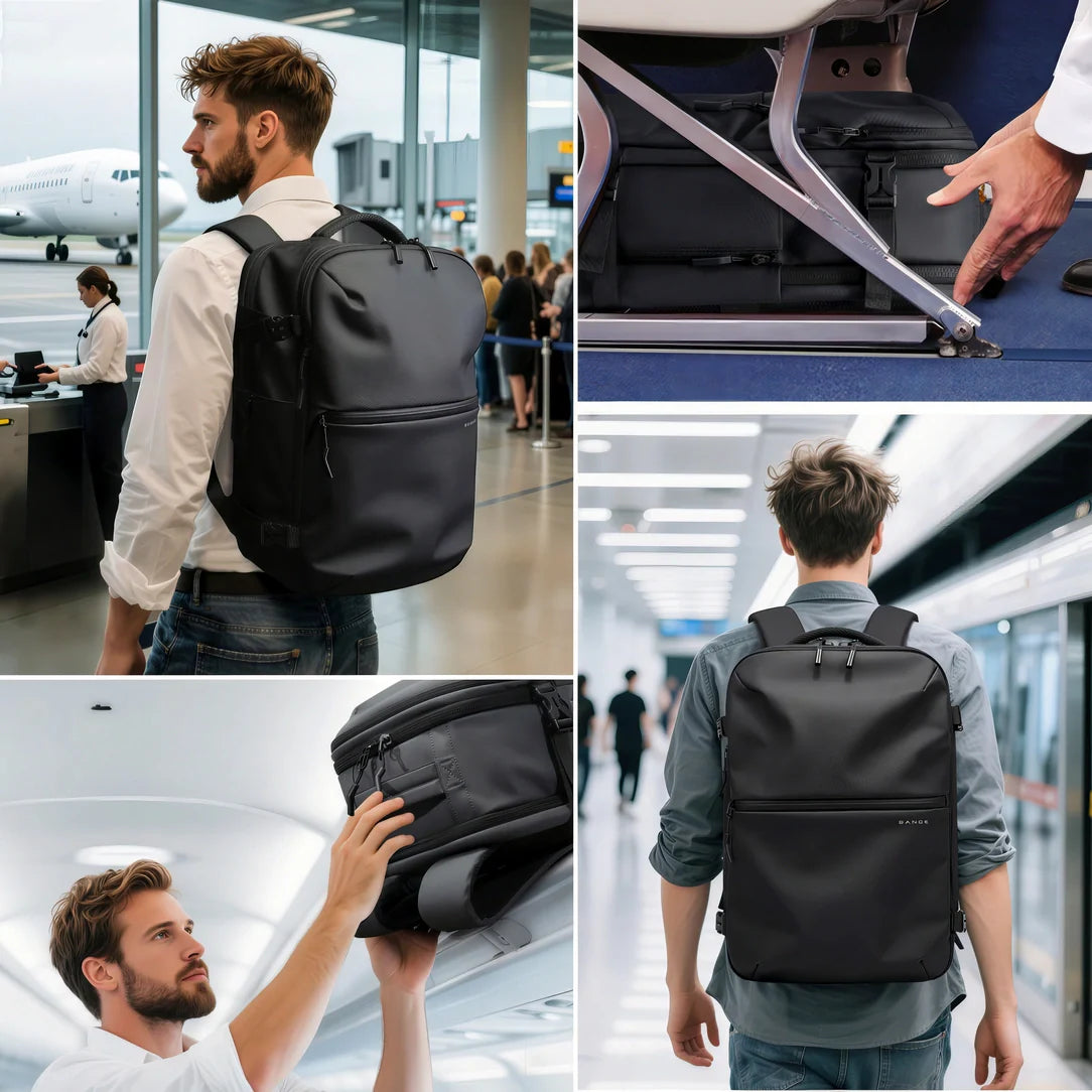 Sac à dos cabine noir AirTrail avec antivol et compartiments multiples