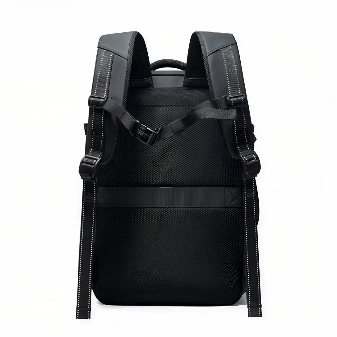 Sac à dos cabine AirTrail en mesh noir avec sangles réglables, poche avant et antivol
