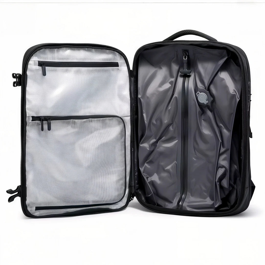 Sac à dos cabine AirTrail noir transparent avec poches maillées et antivol
