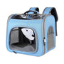 Sac à dos chat transparent bleu clair avec fenêtres en mesh et dessus clair pour animaux
