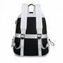 Sac à dos collège MoovePack en gris clair avec dos en mesh noir et bretelles ajustables
