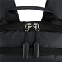 Sac à dos collège ordinateur noir avec deux tirettes métalliques brillantes et cordons