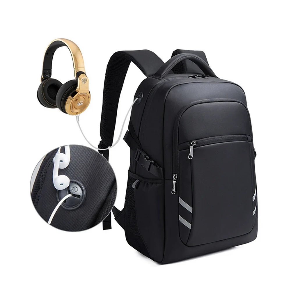 Sac à dos collégien Campus One avec port pour écouteurs et bandes réfléchissantes