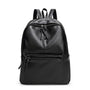 Sac à dos cuir femme noir avec plusieurs compartiments zippés en cuir noir élégant