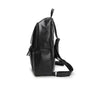 Sac à dos cuir femme noir en cuir noir avec texture granuleuse