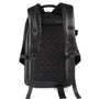 Sac à dos cuir homme luxe noir avec bretelles rembourrées et panneau arrière matelassé