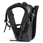 Sac à dos cuir homme luxe en faux cuir noir avec bretelles ajustables et boucle
