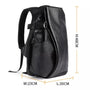 Sac à dos cuir homme luxe en cuir noir avec roulettes et bretelles ajustables