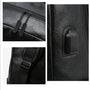 Sac à dos cuir homme ordinateur avec zips, bandoulière ajustable et port USB externe