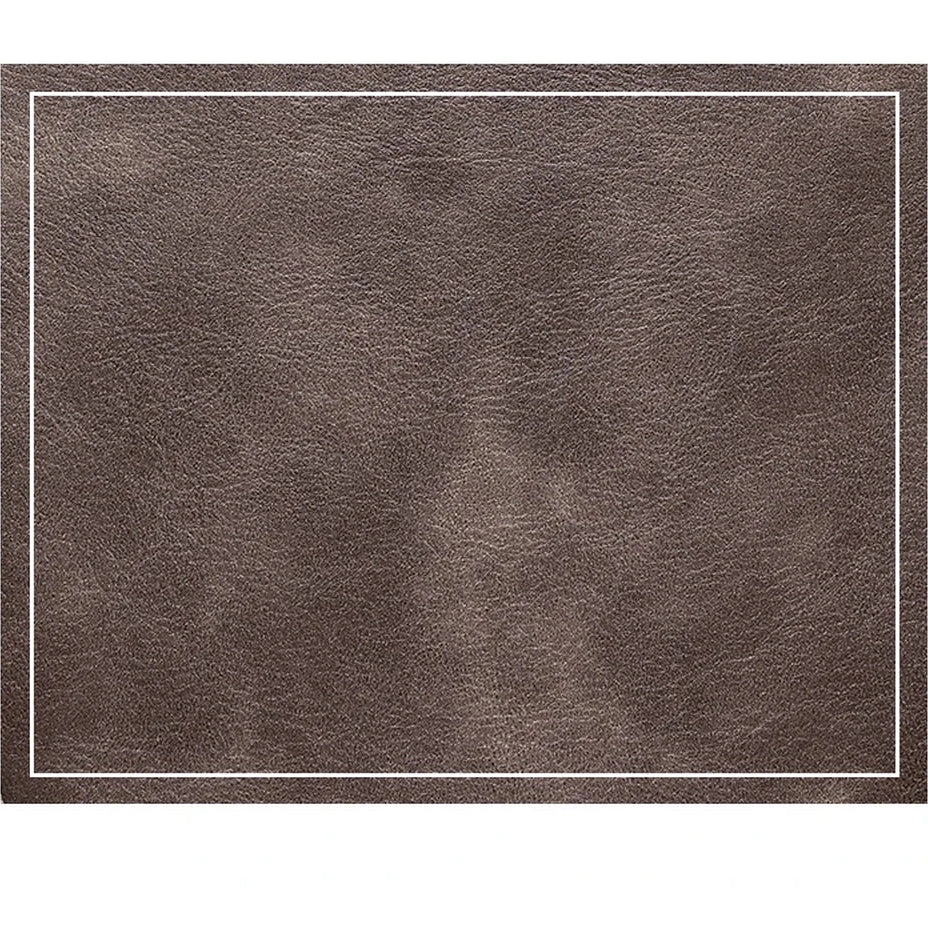Plaque en cuir marron avec bord blanc pour Sac à dos cuir souple