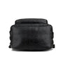 Sac à dos en cuir noir souple pour femme vu de dessous