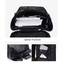 Sac à dos en cuir synthétique homme avec multiples compartiments et poches