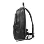 Sac à dos en cuir véritable pour homme avec plusieurs compartiments zippés et bretelles ajustables