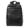 Sac à dos en cuir véritable homme avec pierré noir et zippers argentés