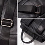 Sac à dos en cuir noir Zency Horizon avec boucles argentées