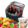 Sac à dos de camping isotherme 24L avec glacière, bouteilles, fruits et contenants