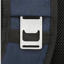 Ouvre-bouteille métallique et clip attachés à une sangle en tissu bleu marine pour Sac à dos de camping isotherme 24L