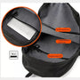 Sac à dos de cours moderne noir avec plusieurs compartiments et poche rembourrée pour ordinateur portable