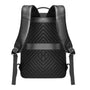 Sac à dos de luxe pour ordinateur en cuir noir avec dos rembourré et bretelles ajustables