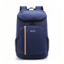 Sac à dos de marche isotherme Navy bleu avec bande orange et poches en mesh noir