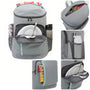 Sac à dos de marche isotherme gris avec compartiments pour nourriture et boissons
