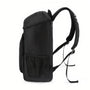 Sac à dos de marche isotherme noir cylindrique avec zip latéral et poche en mesh