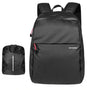 Sac à dos de moto noir pliable avec tirettes de fermeture éclair rouges
