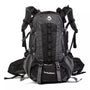 Sac à dos de randonnée 40L noir et gris avec plusieurs compartiments et sangles