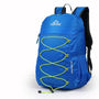 Sac à dos de randonnée ultra-léger 25L bleu avec cordons élastiques jaunes