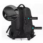 Sac à dos de rentrée scolaire noir avec bretelles rembourrées, mousqueton et sac modulable