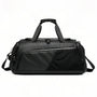 Sac à dos de sport noir en nylon avec poches multiples et compartiment chaussures