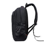 Sac à dos de sport Deren en tissu noir avec bretelles rembourrées et poche latérale en mesh