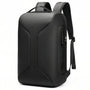 Sac à dos de travail antivol Citadelle avec coque dure noire, poignée et serrure intégrée