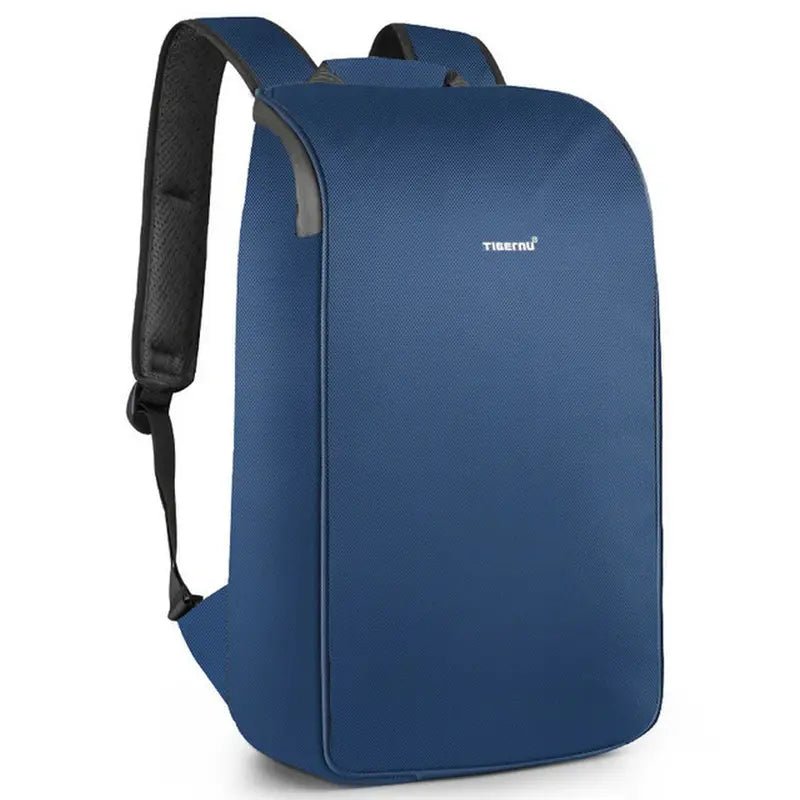 Sac à dos de travail en bleu foncé, minimaliste avec bretelles rembourrées