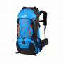 Sac à dos de trekking 65L Outlander bleu et noir avec cordons élastiques orange