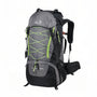 Sac à dos de trekking 65L Outlander gris et noir avec cordons élastiques verts