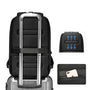 Sac à dos de ville antivol CityGuard noir avec sangle, panneau respirant et poche secrète pour téléphone