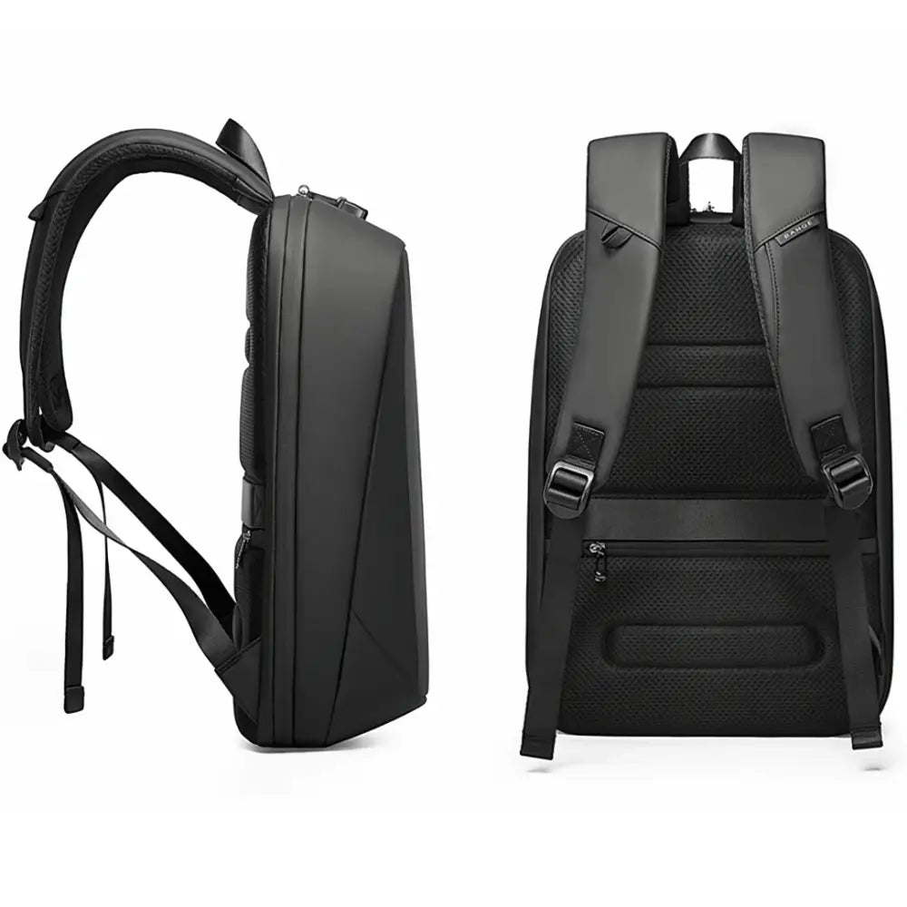 Sac à dos de ville antivol CityGuard noir avec bretelles rembourrées et panneau dorsal