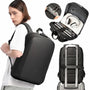 Sac à dos de ville antivol CityGuard noir avec serrure, compartiments tech et sangle luggage