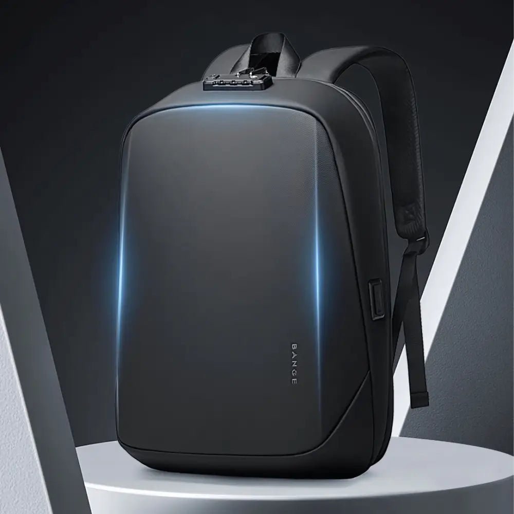 Sac à dos de ville antivol CityGuard gris foncé avec serrure et port de charge USB