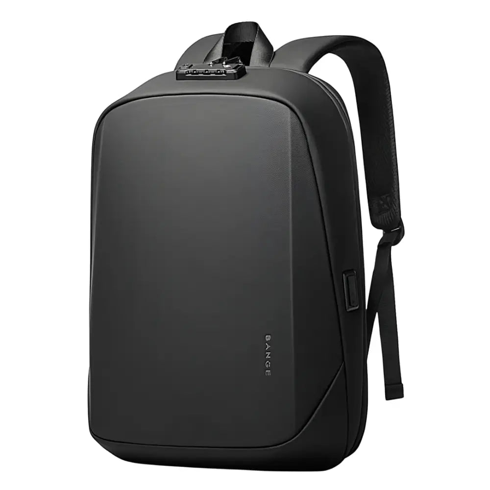 Sac à dos de ville antivol CityGuard noir avec serrure intégrée et port USB externe