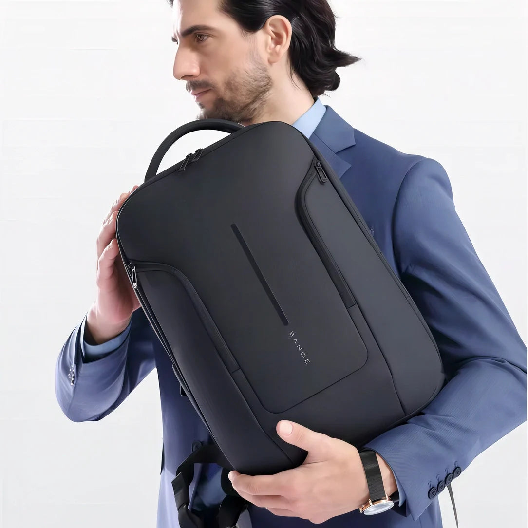 Sac à dos noir classique pour homme avec bretelles rembourrées