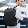 Sac à dos de ville PC 15 pouces Astra noir avec compartiments zippés et port USB