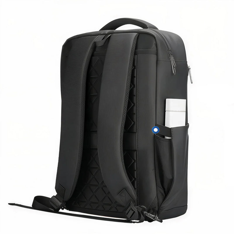 Sac à dos de ville PC 15 pouces Astra noir avec bretelles rembourrées et poche latérale