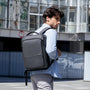 Sac à dos de ville PC 15 pouces Astra en gris foncé avec poignée et bretelles